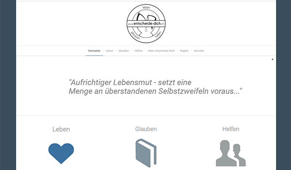 Webseite Entscheide-Dich.ch